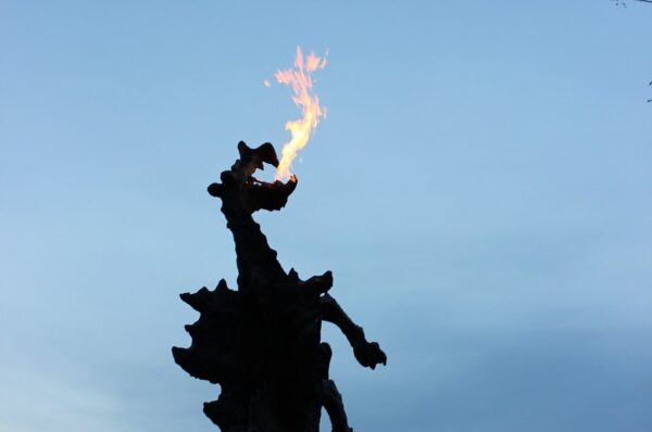 Smok Wawelski zjarał tęczową flagę!