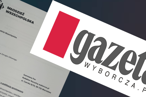 Wyborcza.pl próbowała powiązać mordercę  z narodowcami - Wniosek o sprostowanie od Młodzieży Wszechpolskiej